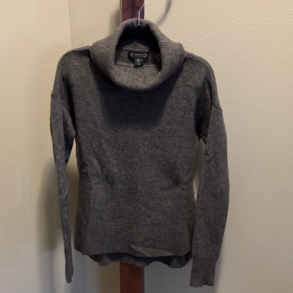 Nanette Lepore Charcoal Gray Cowl Neck Sweater